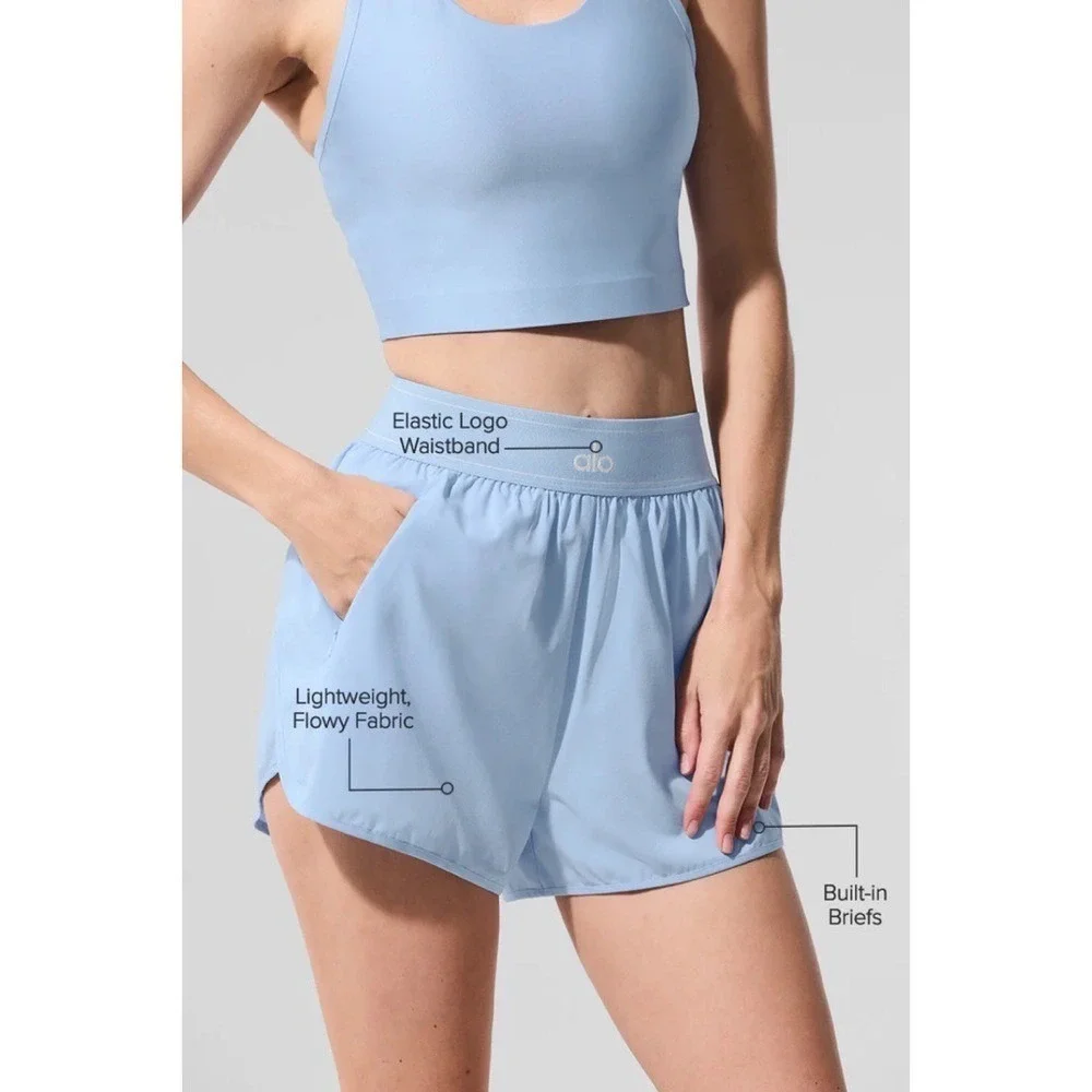 Alo Yoga Match Point Short Seashell Blue S